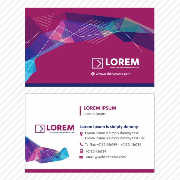 business card vector template tech logo link network visiting card corporate identity