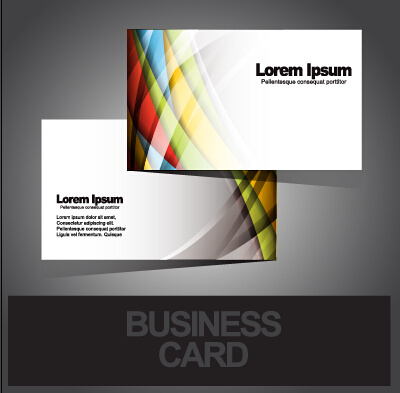 business cards abstract design vector set 