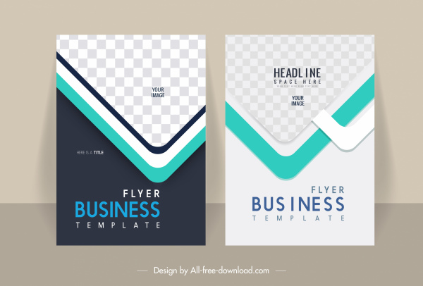 business flyer cover templates elegant modern checkered decor
