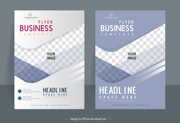 business flyer templates elegant checkered decor modern design