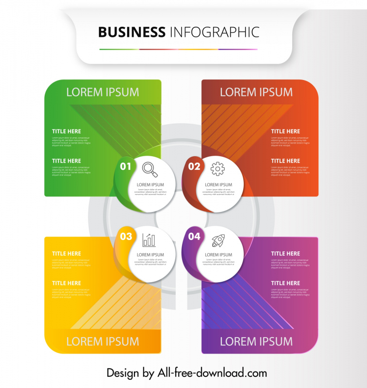 business infographics template modern elegant symmetric geometry