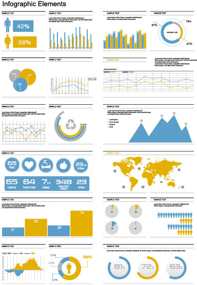 business information data chart vector