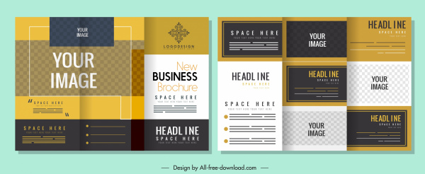 business leaflet template colorful elegant vertical design