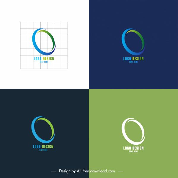 business logo template simple 3d circle sketch