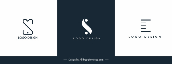 business logo templates simple flat shapes sketch