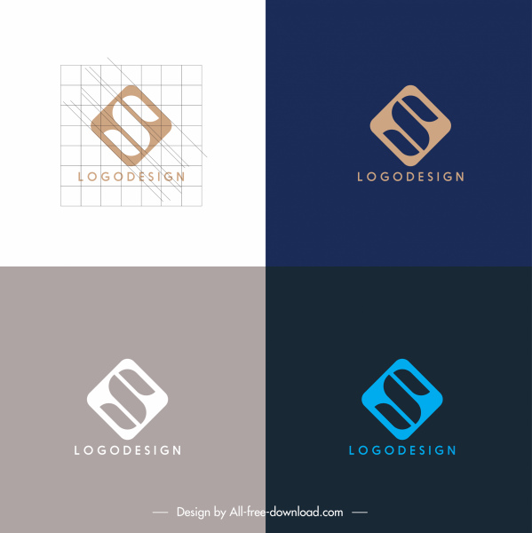 business logotypes flat words geometric design