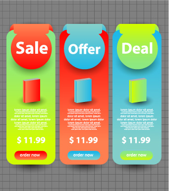 business website banners design vector 