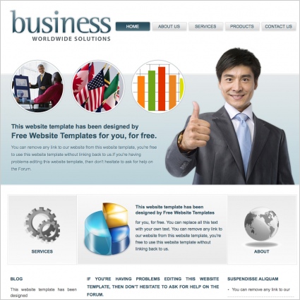 Business Worldwide Solutions Template