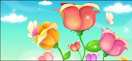 Download Butterfly and roses Free vector in Adobe Illustrator ai ...