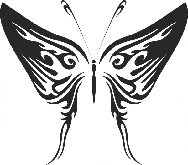 butterfly silhouette design cdr vectors art