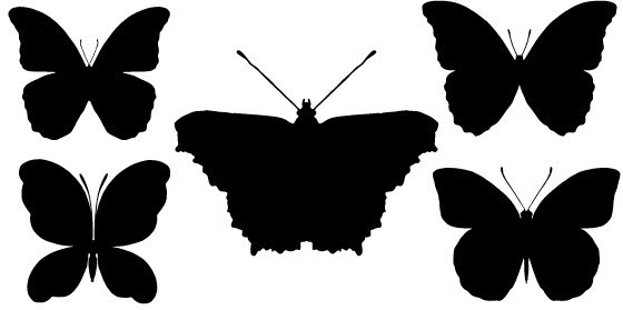 Download Butterfly silhouettes Free vector in Coreldraw cdr ( .cdr ...