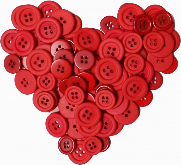 button heart valentine
