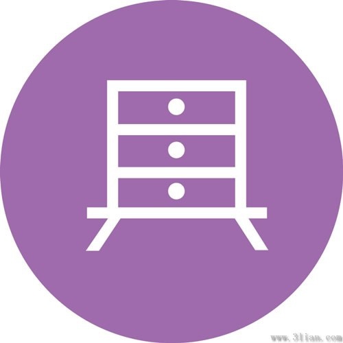 cabinet icon vector purple background
