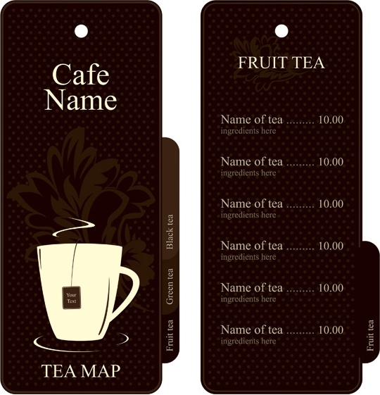 cafe menu vector