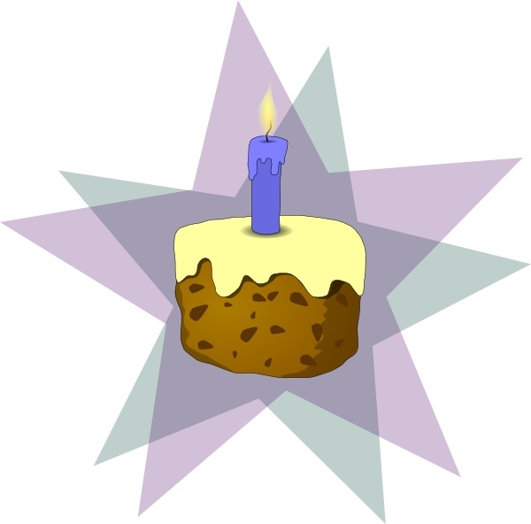 Cake And Candle clip art