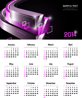 calendar14 vector huge collection7