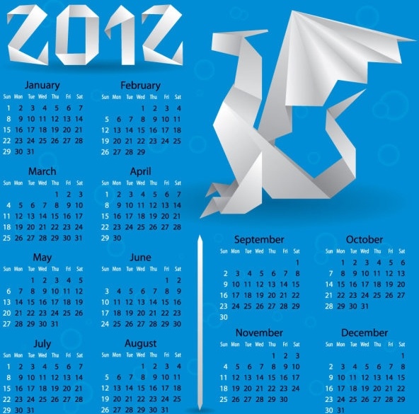 calendar 2012 calendar 04 vector