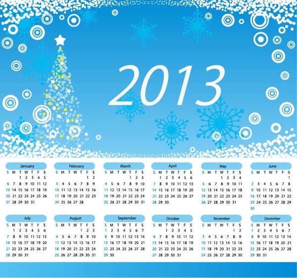 Calendar 2013 Merry Christmas