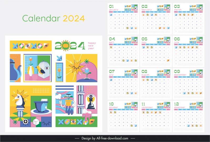 Vector Calendar 2024 Vectors Newest