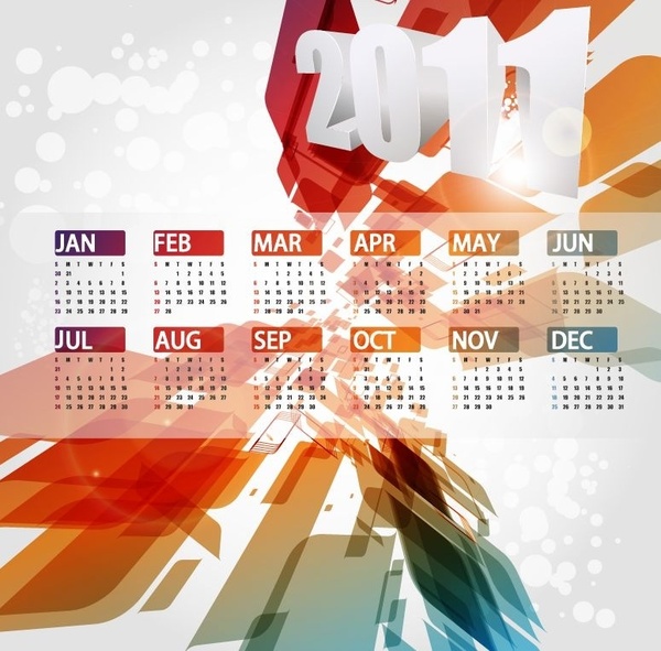 Calendar Design 2011 Vector Illustration