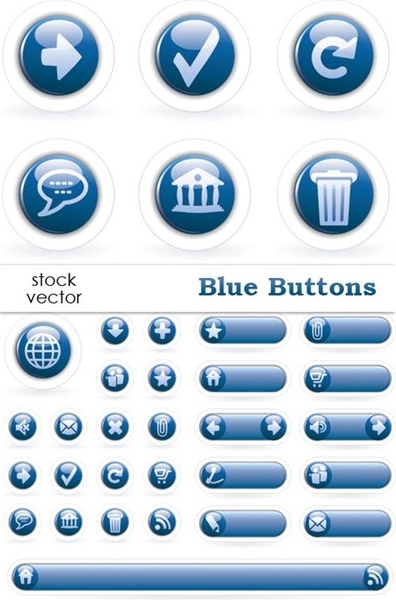 calm blue circle icon button vector