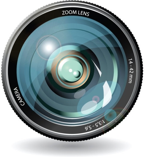 camera lens 05 vector