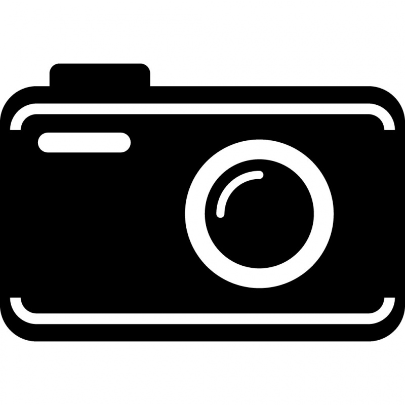 camera sign icon flat contrast black white outline 