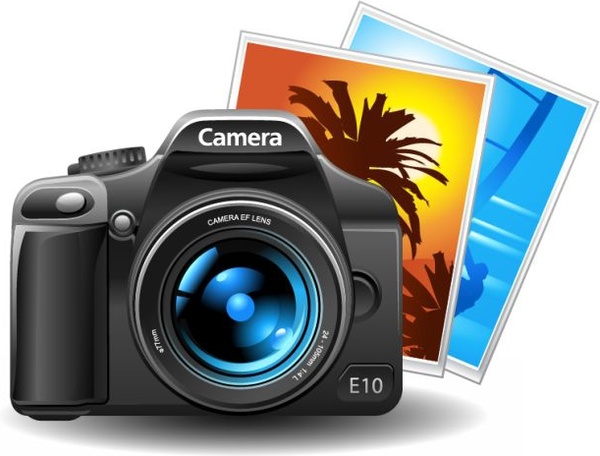 camera icon shiny modern 3d design 