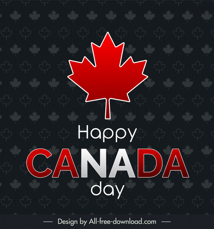 canada day poster contrast design maple leaves decor 