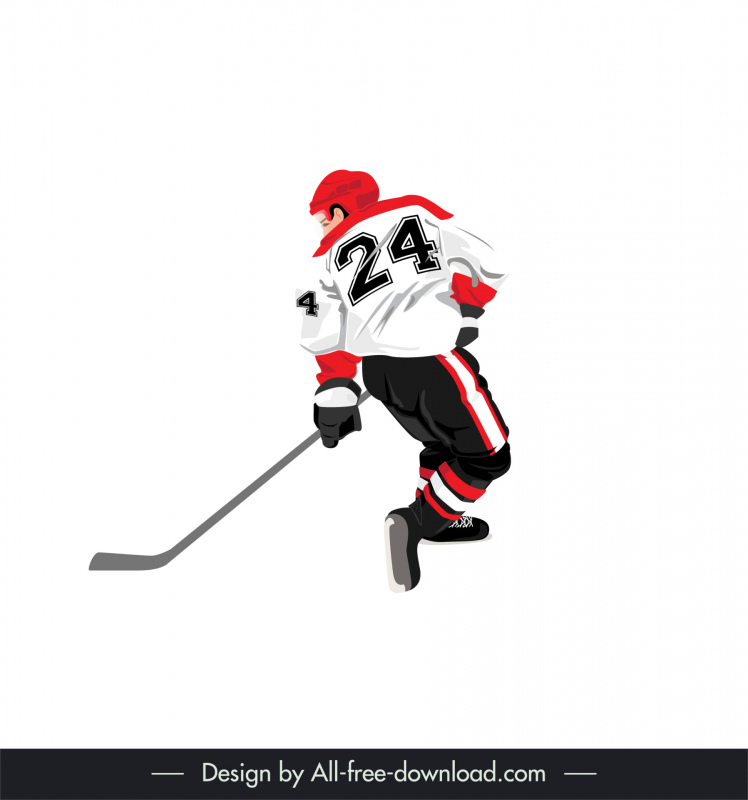canada hockey athlete icon dynamic cartoon sketch 