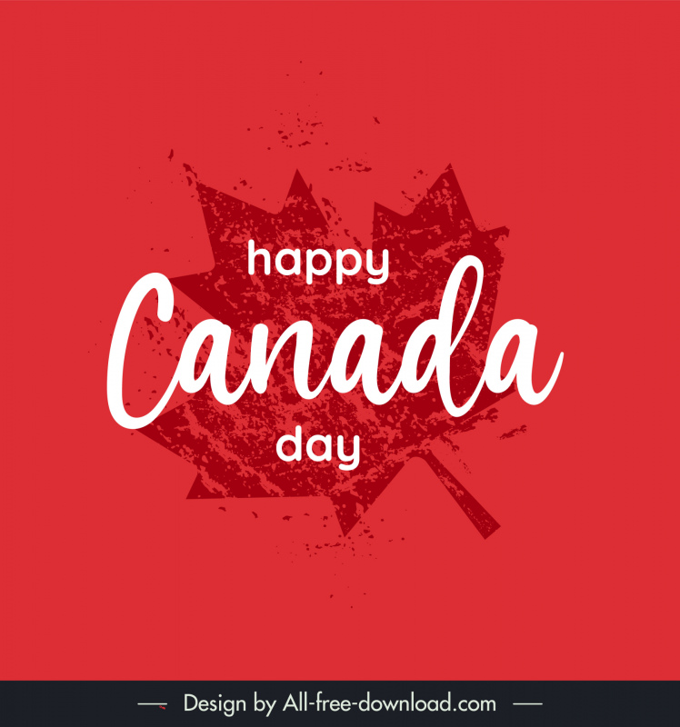 canada  independence day banner template flat grunge flag element 