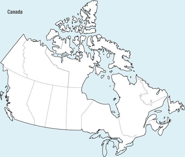 Canada Map Vector 