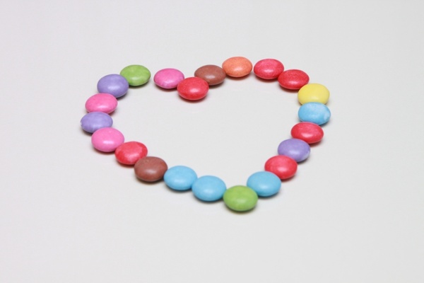 candies colored heart