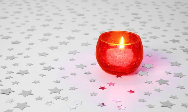 candle and stars