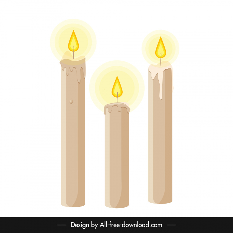 candle light decorative icon elegant classic design