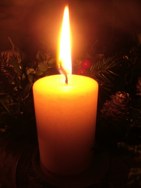 candle winter christmas