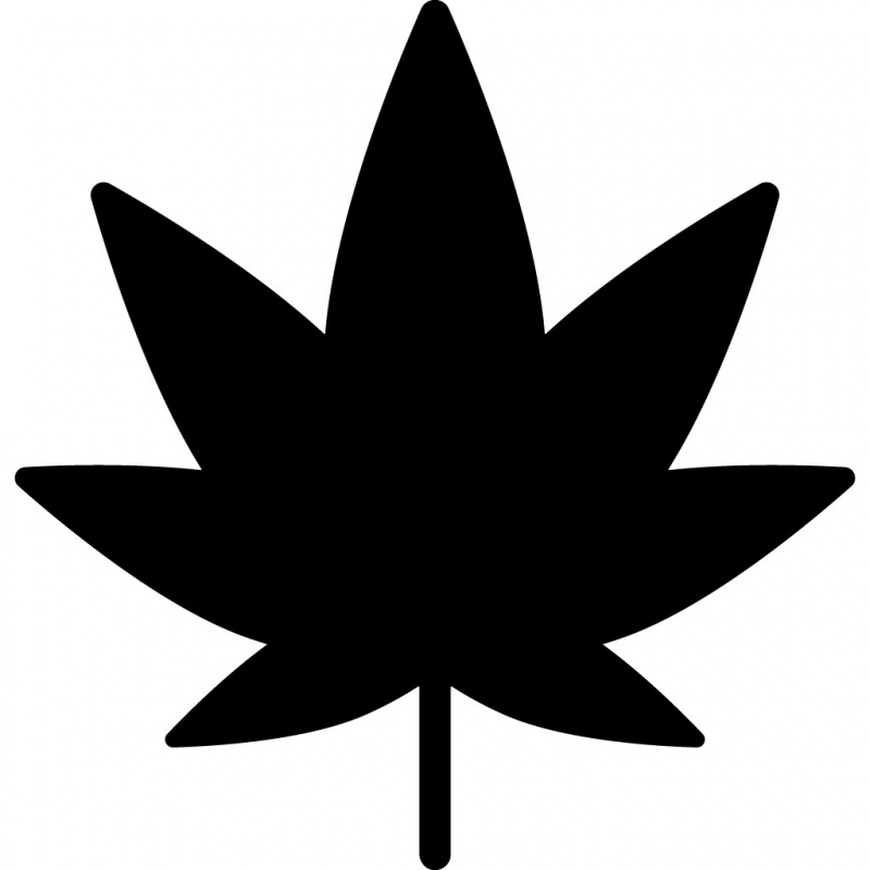 cannabis sign icon flat symmetric silhouette outline