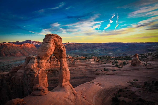 canyon desert evening geology landscape mountain