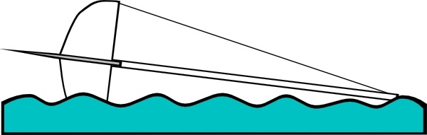 Capsized Sailing Illustration 1 clip art