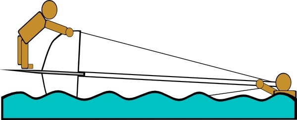 Capsized Sailing Illustration 3 clip art