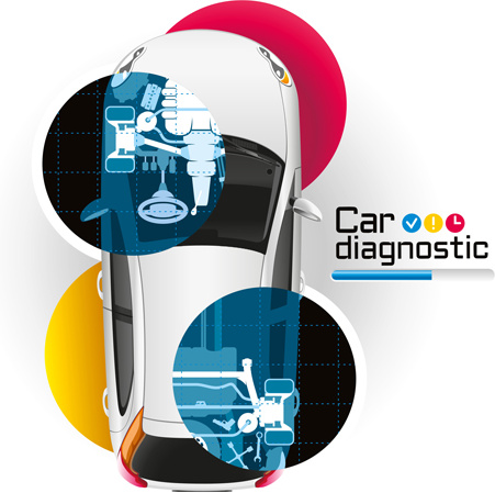 car diagnostic business template vector design