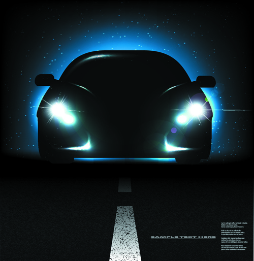 car lighting background vector