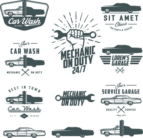 Car Repair Vintage Logos Vector Free Vector In Encapsulated