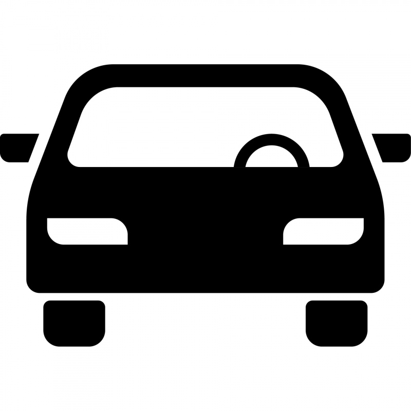 car service icon sign flat front view sketch