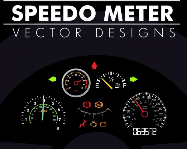 car speedometer icon modern dark design