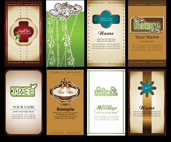 card cover templates elegant classical vertical design