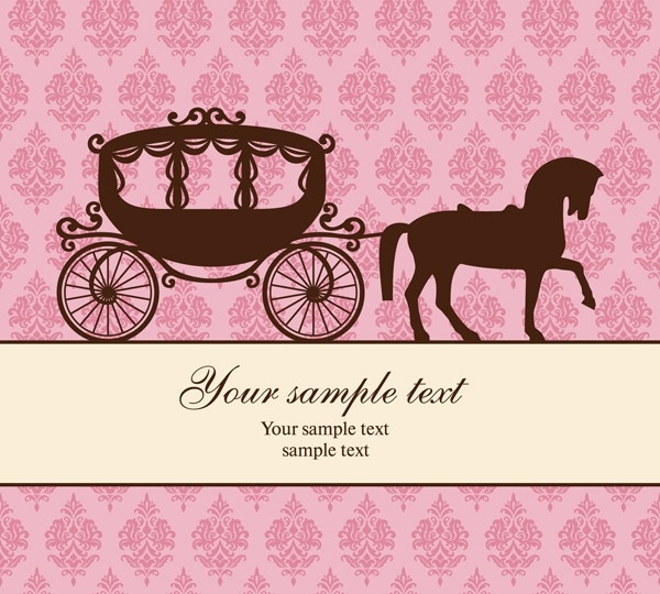 carriage and the trend pattern vector background