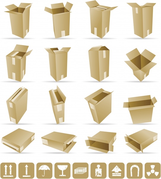 packaging design elements box sign sketch