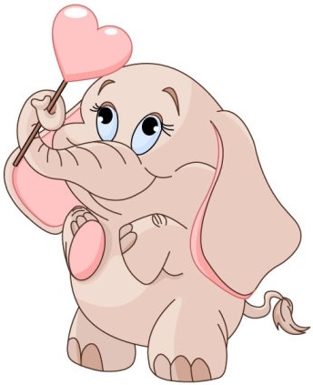 cartoon baby elephant 03 vector