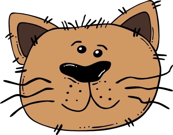 Cartoon Cat Face clip art